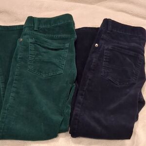 The Children's Place Green And Navy Corduroy Trousers